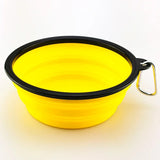 Collapsible Silicone Pet Bowl – Portable Travel Food & Water Dish with Carabiner
