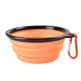 Collapsible Silicone Pet Bowl – Portable Travel Food & Water Dish with Carabiner