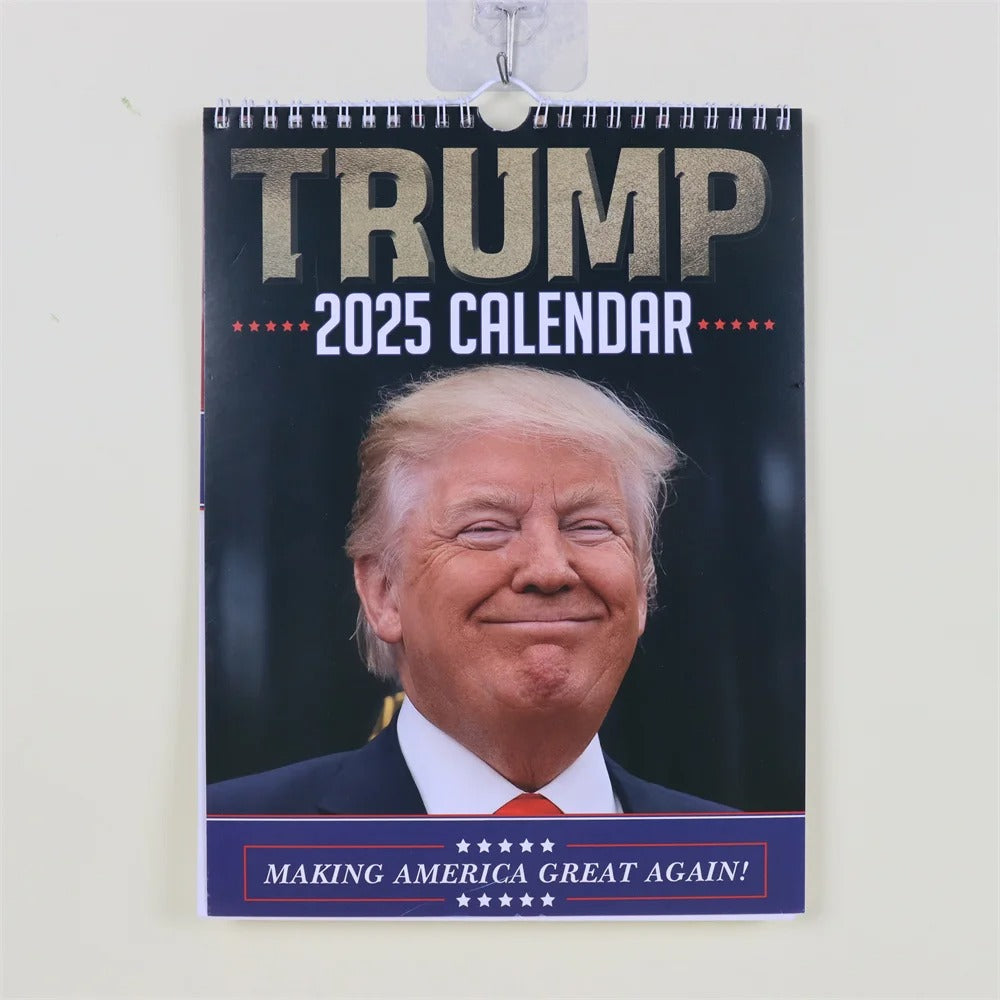 Calendario de pared Trumpinator 2025: divertido coleccionable con temática de Trump y humor clásico