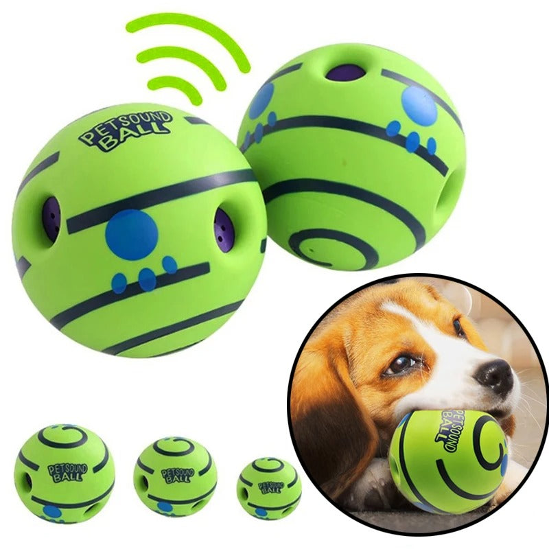 Pelota de juguete para perros Wobble Wag: entrenamiento de agilidad interactivo para jugar en interiores y exteriores