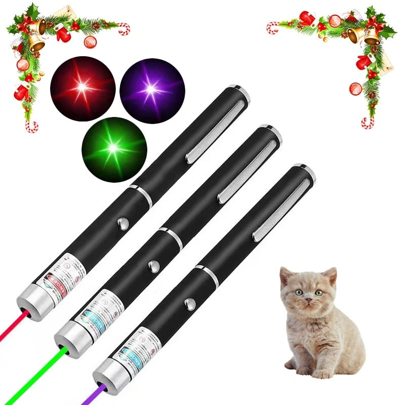 Puntero láser y linterna LED 2 en 1 para gatos: juguete de entrenamiento interactivo