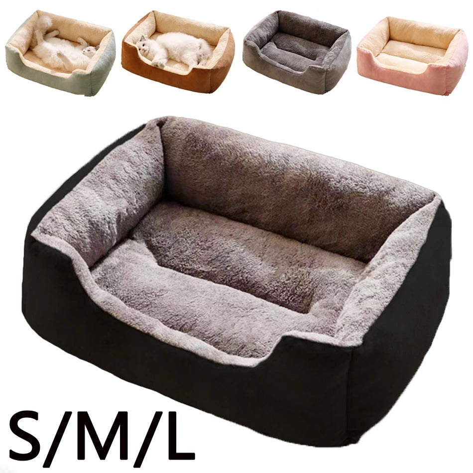 Cozy Pet Bed – Cushioned Basket for Cats & Small Dogs