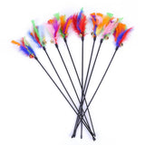 Interactive Cat Teaser Wand Set – Feather & Bell Toys for Fun Playtime (5pcs/10pcs)