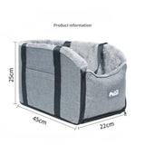 Asiento de seguridad portátil para mascotas en el automóvil: cama de viaje con control central para perros y gatos pequeños