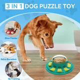 Juguete interactivo tipo rompecabezas para perros y comedero lento: tablero para rascar uñas 3 en 1 para estimulación cerebral