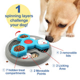 Rompecabezas interactivo para perros de 2 capas: comedero lento y dispensador de alimentos que aumenta el coeficiente intelectual