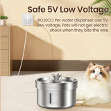 Stainless Steel Cat Water Fountain – Automatic Pet Drinking Dispenser with Smart Features