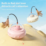 Smart Electric UFO Cat Toy – Interactive Feather Teaser with Bell