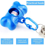 Dispensador de bolsas para excrementos de perro con forma de hueso: soporte portátil para bolsas de basura