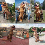 Disfraz inflable de dinosaurio T-Rex: disfraz de tiranosaurio rex para niños y adultos