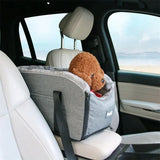 Asiento de seguridad portátil para mascotas en el automóvil: cama de viaje con control central para perros y gatos pequeños