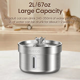 Stainless Steel Cat Water Fountain – Automatic Pet Drinking Dispenser with Smart Features