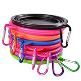 Collapsible Silicone Pet Bowl – Portable Travel Food & Water Dish with Carabiner