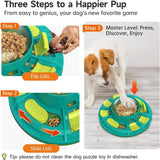 Juguete interactivo tipo rompecabezas para perros y comedero lento: tablero para rascar uñas 3 en 1 para estimulación cerebral