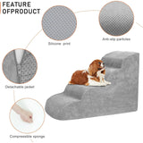 High-Density Foam Pet Stairs – Extra-Wide Non-Slip Steps for Beds & Couches