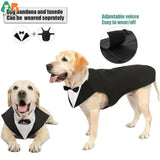Dog Tuxedo Costume – Elegant Wedding Suit for Large & Medium Dogs