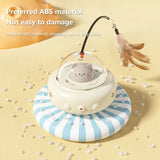 Smart Electric UFO Cat Toy – Interactive Feather Teaser with Bell