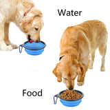 Collapsible Silicone Pet Bowl – Portable Travel Food & Water Dish with Carabiner