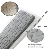 Embossed Velvet Memory Foam Bath Mat – Non-Slip Bathroom Rug