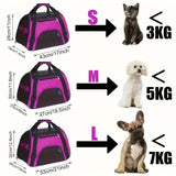 Portable Dog Cat Carrier Bag - Breathable Mesh Pet Travel Bag for Small Dogs and Cats