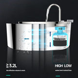 3.2L Stainless Steel Cat Water Fountain – Automatic Dispenser with Sensor & Multi-Layer Filtration