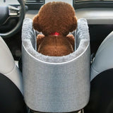 Asiento de seguridad portátil para mascotas en el automóvil: cama de viaje con control central para perros y gatos pequeños