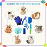 Kit de aseo para mascotas de 8 piezas: peine para quitar el pelo, peine antipulgas, cepillo para champú y cortaúñas