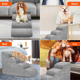 High-Density Foam Pet Stairs – Extra-Wide Non-Slip Steps for Beds & Couches