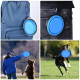 Collapsible Silicone Pet Bowl – Portable Travel Food & Water Dish with Carabiner