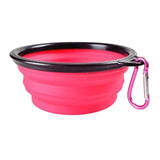 Collapsible Silicone Pet Bowl – Portable Travel Food & Water Dish with Carabiner
