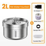 Stainless Steel Cat Water Fountain – Automatic Pet Drinking Dispenser with Smart Features