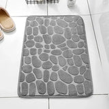 Embossed Velvet Memory Foam Bath Mat – Non-Slip Bathroom Rug