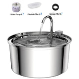 3.2L Stainless Steel Cat Water Fountain – Automatic Dispenser with Sensor & Multi-Layer Filtration