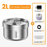 Stainless Steel Cat Water Fountain – Automatic Pet Drinking Dispenser with Smart Features