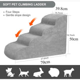 High-Density Foam Pet Stairs – Extra-Wide Non-Slip Steps for Beds & Couches