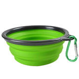 Collapsible Silicone Pet Bowl – Portable Travel Food & Water Dish with Carabiner
